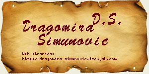Dragomira Simunović vizit kartica